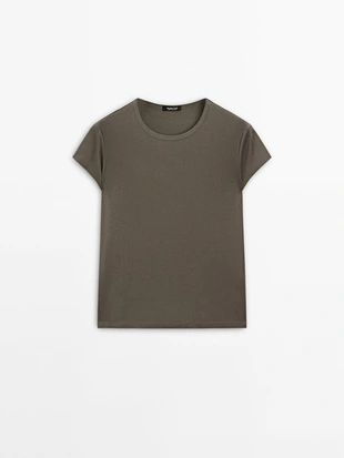 Тонкая футболка из мерсеризованного хлопка- Заказать в России