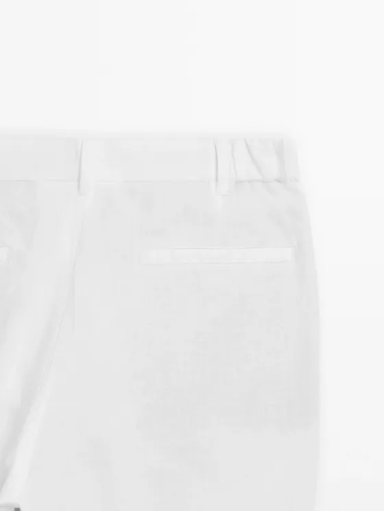 брюки зауженного кроя из 100% льна