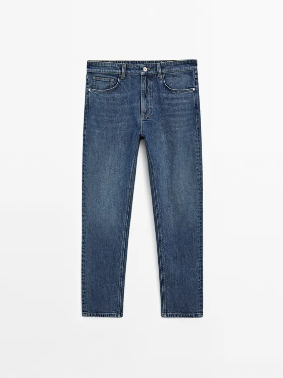 Джинсы зауженного кроя из хлопчатобумажной смеси