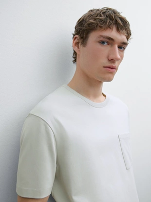 Футболка из 100% хлопка с коротким рукавом- Заказать в России