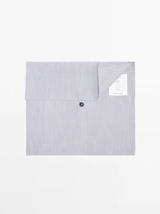 Пижама в полоску из 100% хлопка с футболкой с коротким рукавом