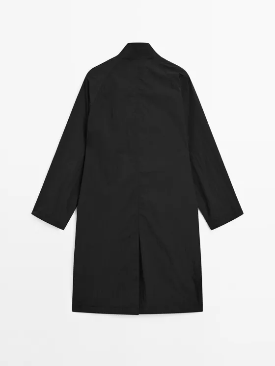 Тренчкот из струящейся водоотталкивающей ткани