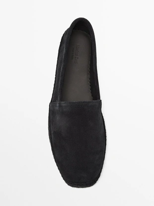 Однотонные эспадрильи из расщепленной замши- Заказать в России