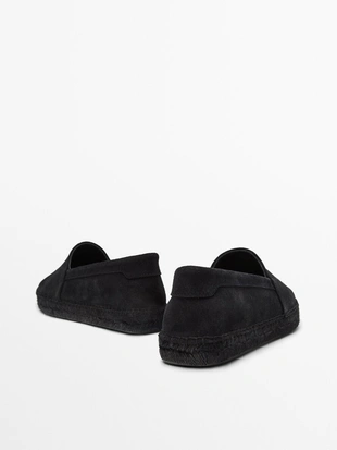 Однотонные эспадрильи из расщепленной замши- Заказать в России