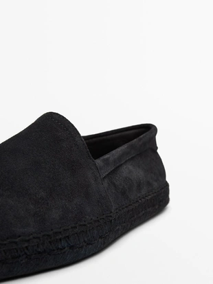 Однотонные эспадрильи из расщепленной замши- Заказать в России