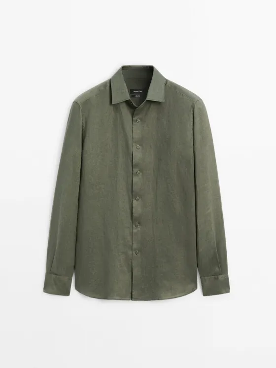 Camisa slim fit - 100% линолеум