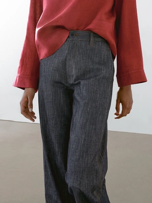 Джинсовые брюки из хлопчатобумажной смеси- Заказать в России