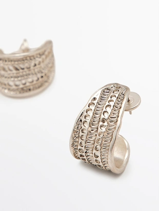 Винтажные серьги-кольца- Заказать в России