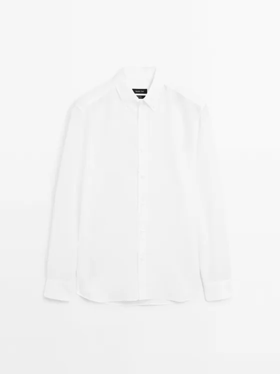 Рубашка с регулярной посадкой из 100% льна