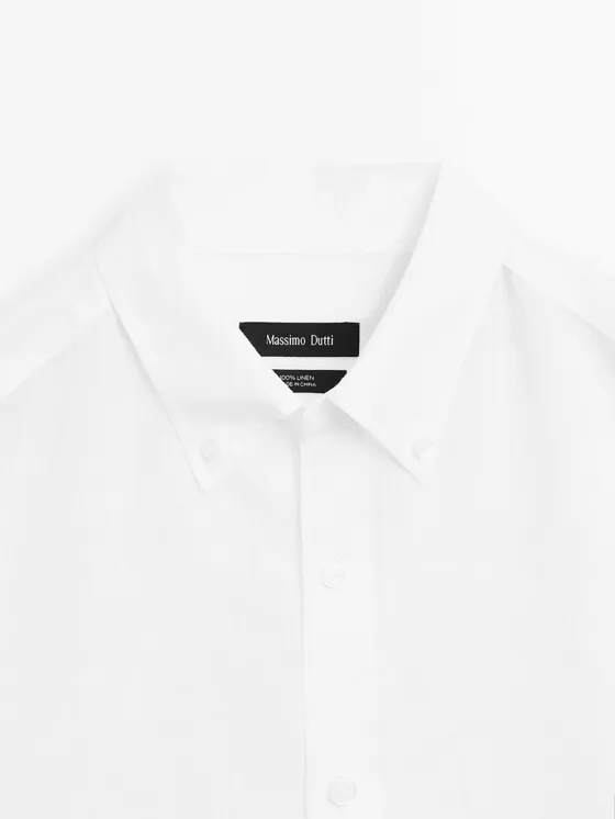 Рубашка с регулярной посадкой из 100% льна