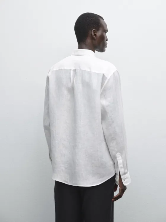 Рубашка с регулярной посадкой из 100% льна
