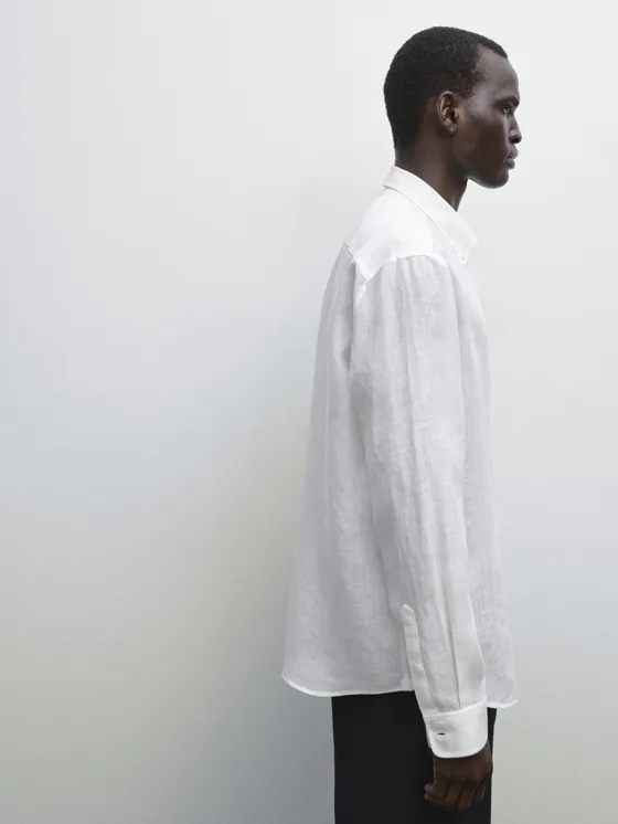 Рубашка с регулярной посадкой из 100% льна