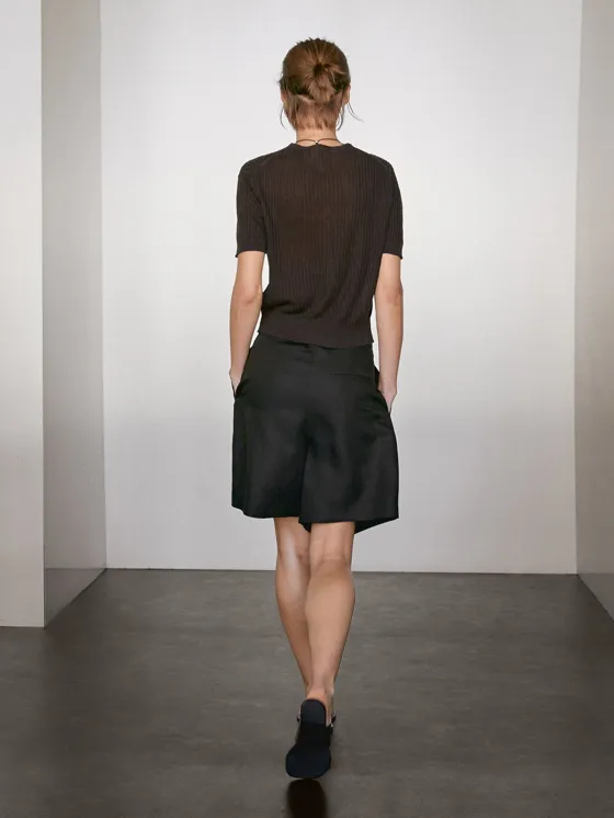 Кардиган с v-образным вырезом из 100% льна