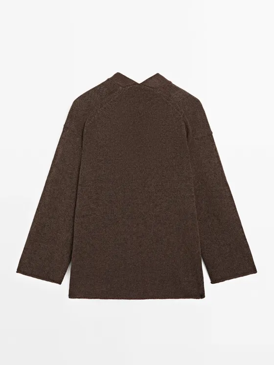 Кардиган из тонкого вязаного полотна oversize