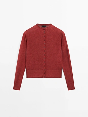 Кардиган с длинным рукавом из 100% льна- Заказать в России