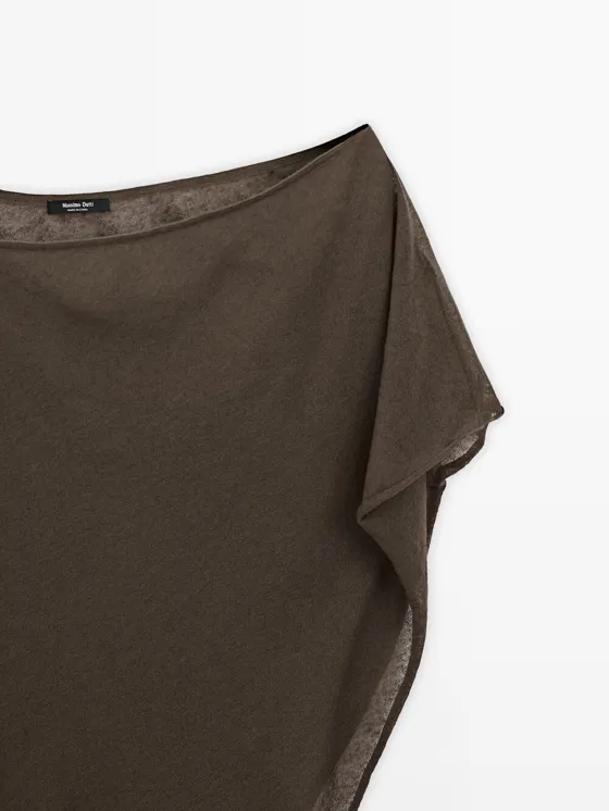 Асимметричный плащ из льняной смеси