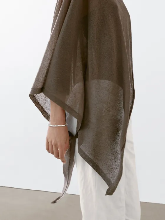 Асимметричный плащ из льняной смеси