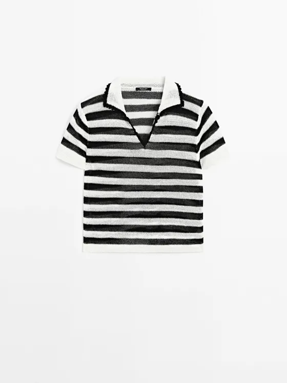 Поло с полосками из хлопка