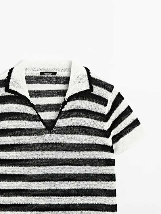 Поло с полосками из хлопка