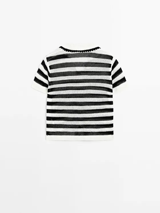 Поло с полосками из хлопка