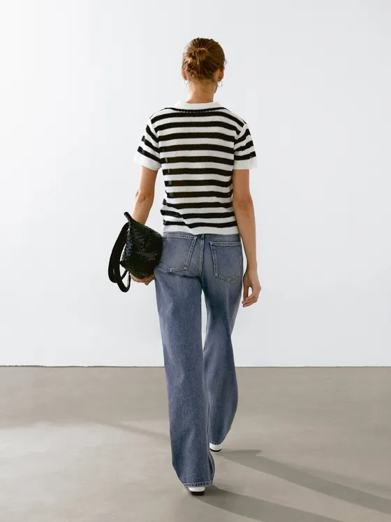 Поло с полосками из хлопка