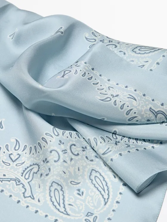 Повседневная печать paisley из 100% шелка