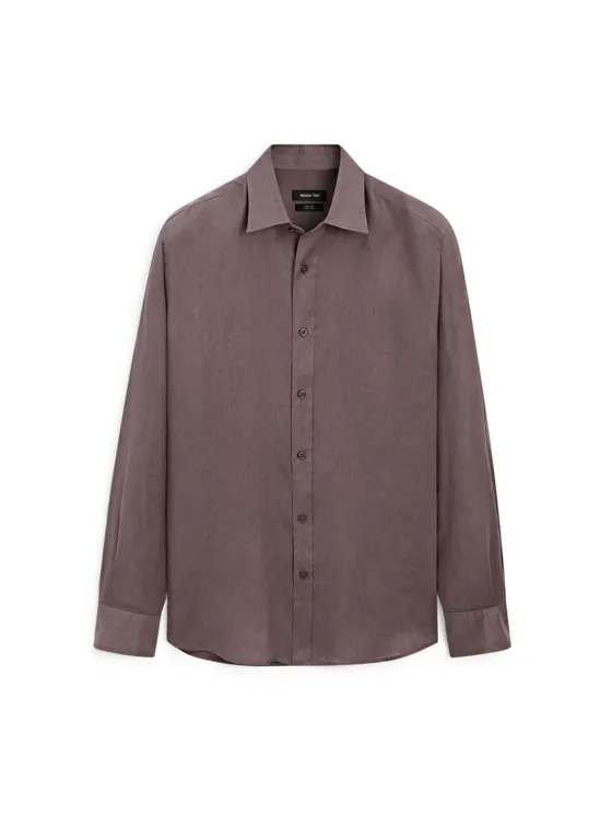 Рубашка slim fit из 100% льна