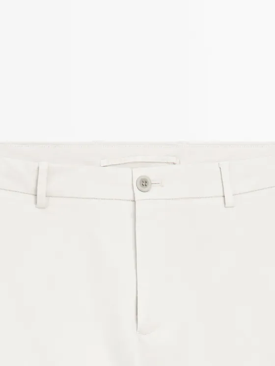 Брюки из хлопкового смесового slim fit