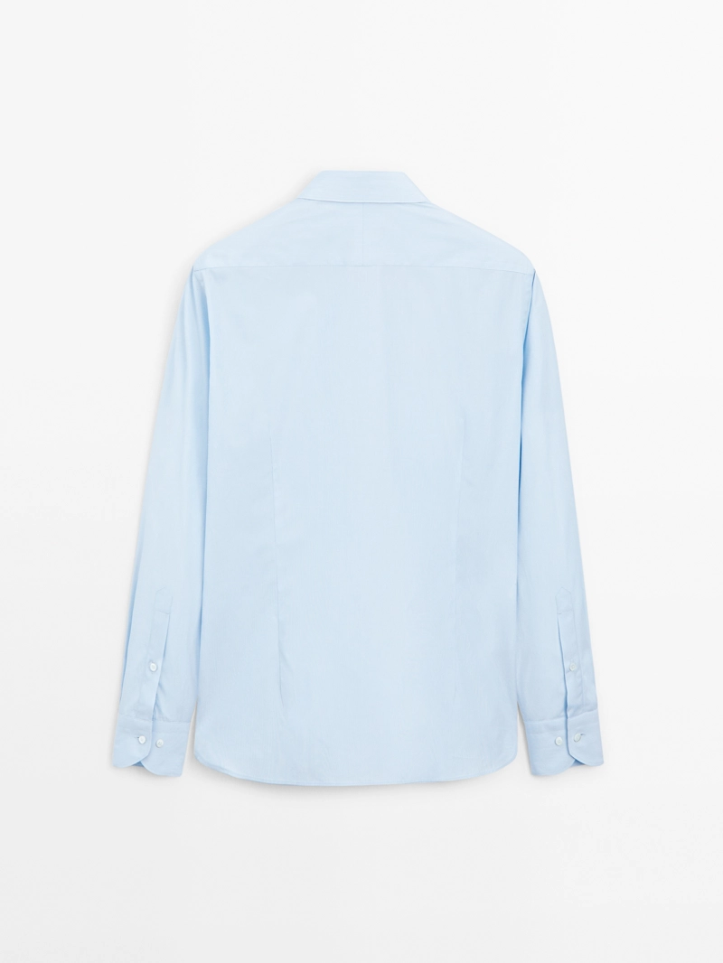 Рубашка в полоску slim fit из 100% хлопка