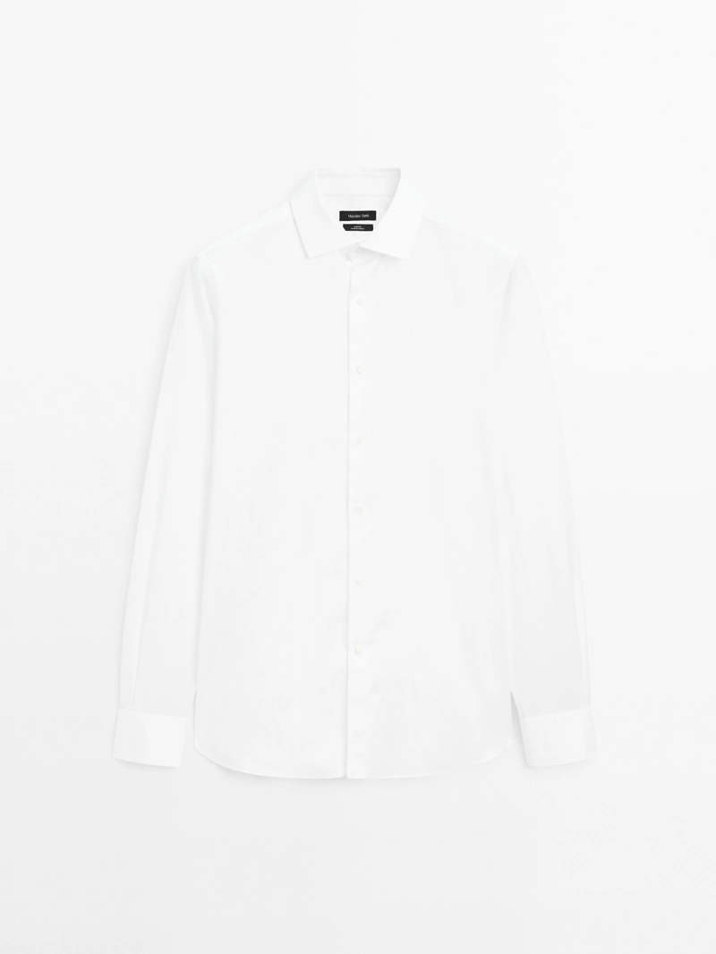Рубашка slim fit из 100% хлопка
