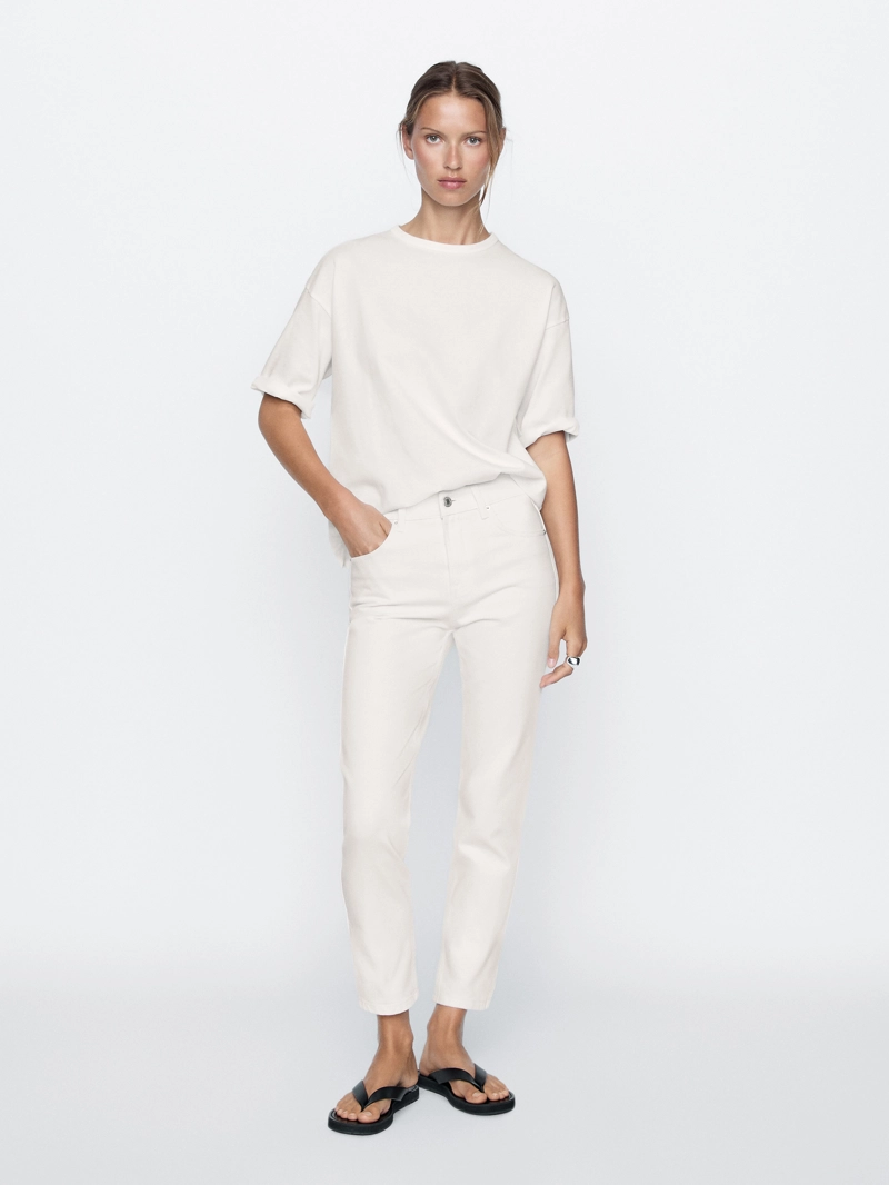 Джинсы slim fit средней посадки