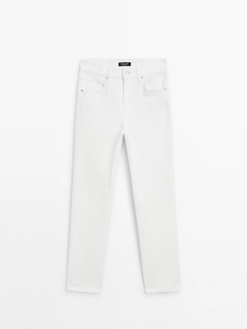 Джинсы slim fit средней посадки