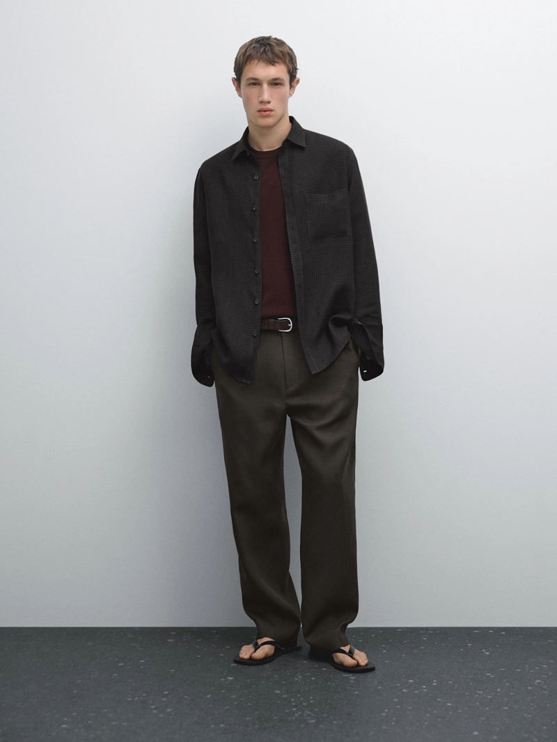 Рубашка в клетку regular fit