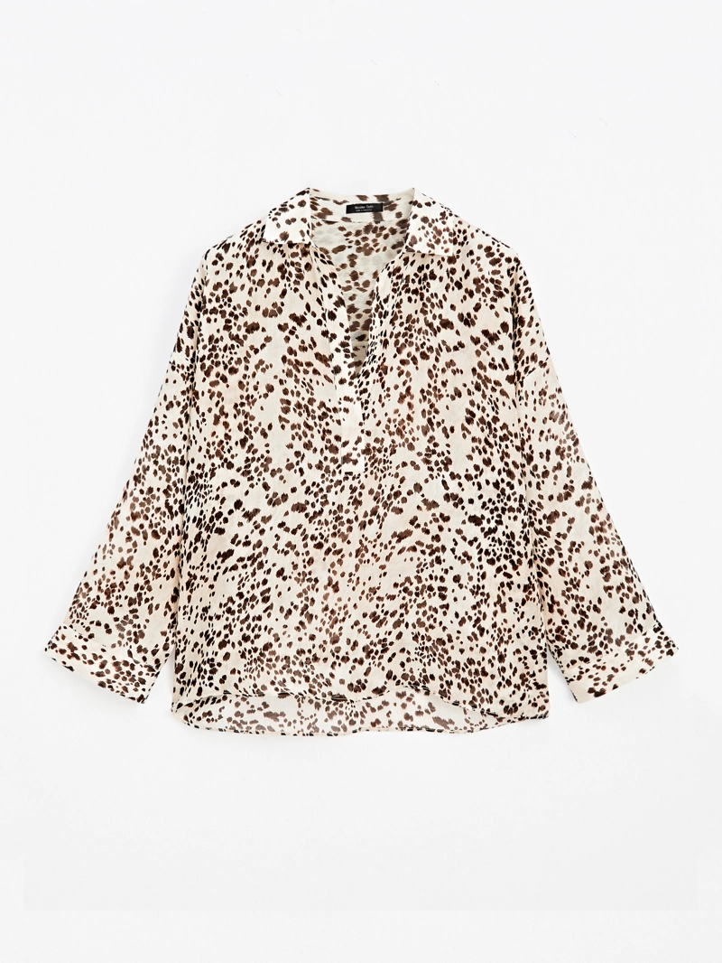 Блуза с животным принтом oversize