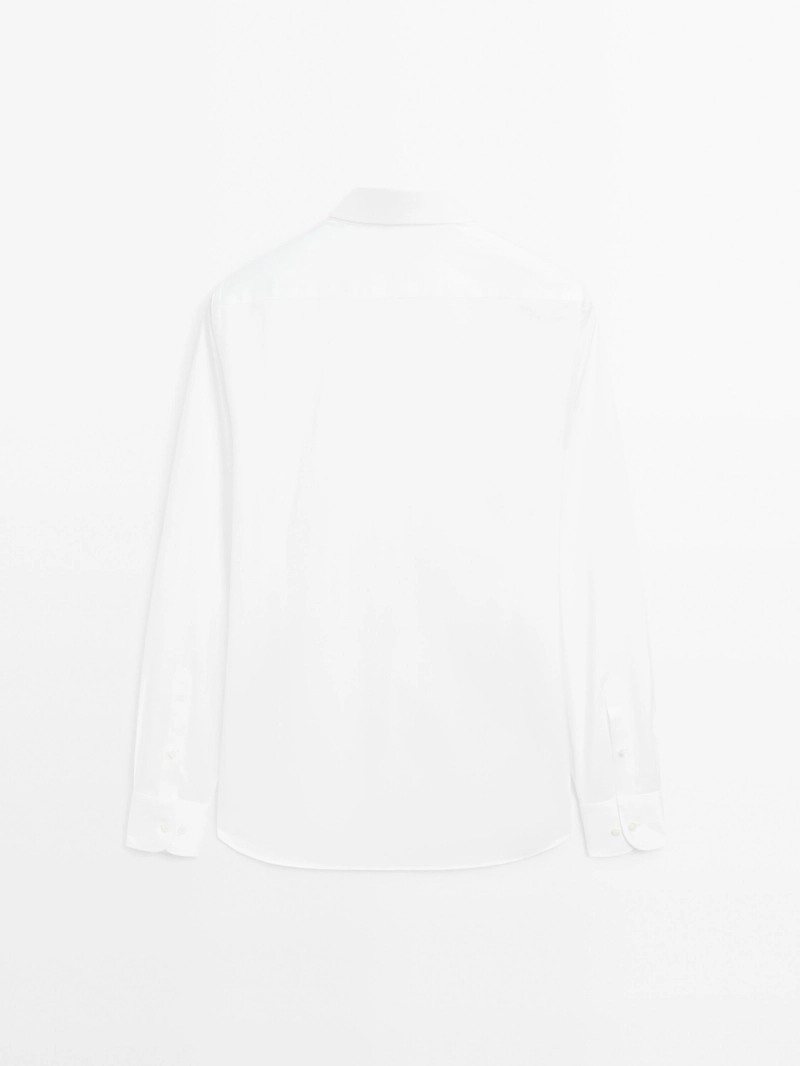Рубашка slim fit из 100% хлопка