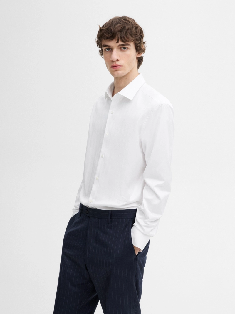 Рубашка slim fit из 100% хлопка