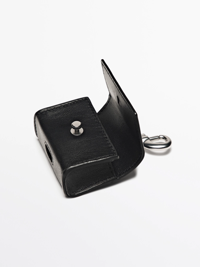 Чехол для наушников airpods из кожи неппа