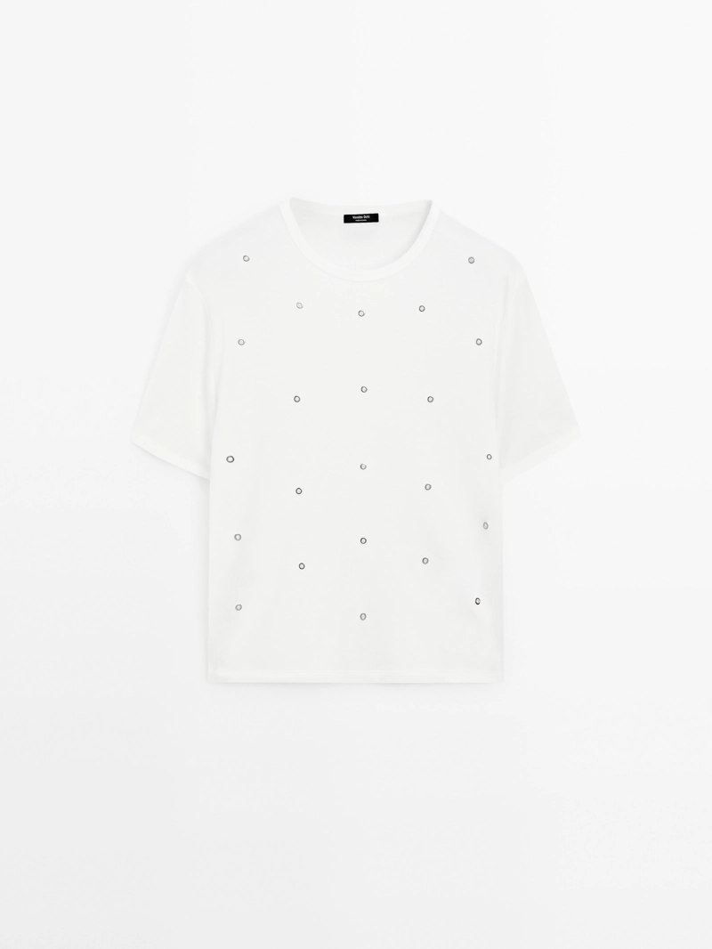 Oversized футболка с деталями люверсов
