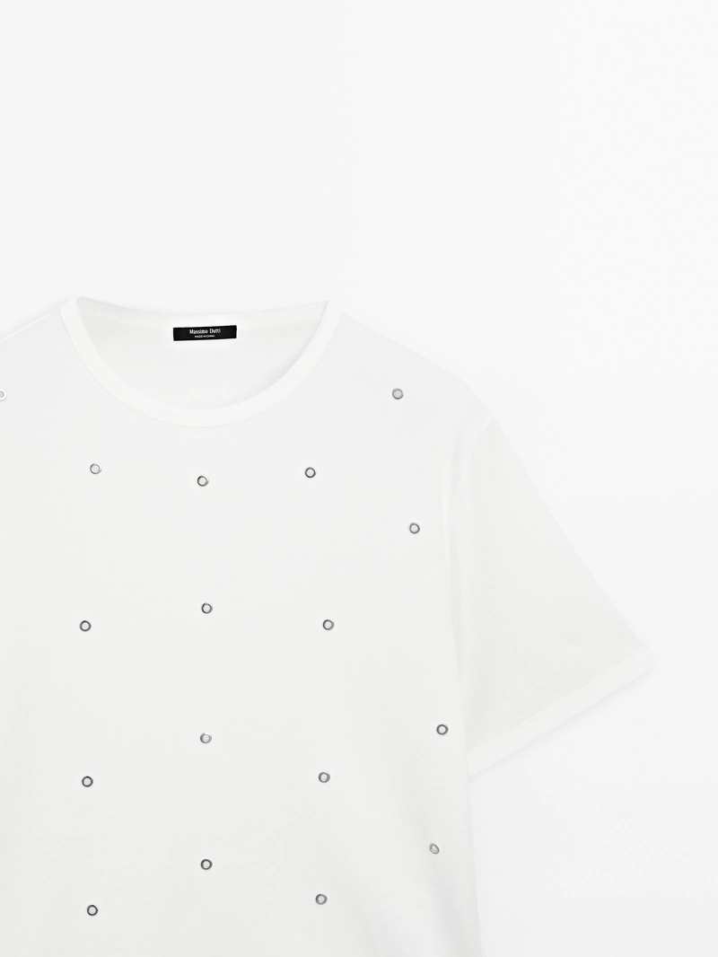 Oversized футболка с деталями люверсов