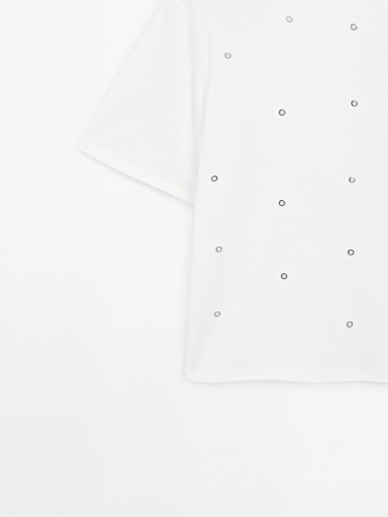 Oversized футболка с деталями люверсов