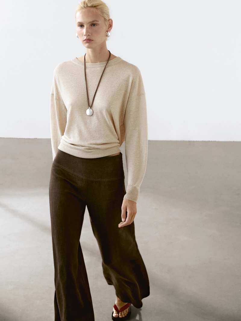 Свитер из 100% льна oversized knit