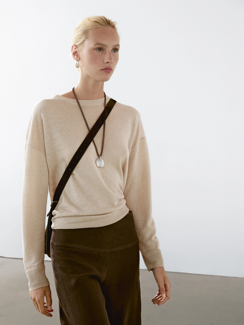 Свитер из 100% льна oversized knit