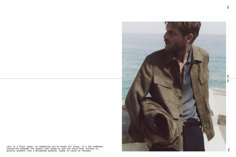 Пиджак overshirt с карманами из 100% льна