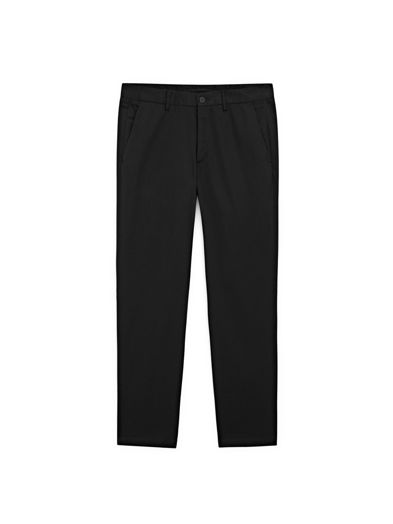 Хлопковые брюки в зауженном крое из смеси тканей