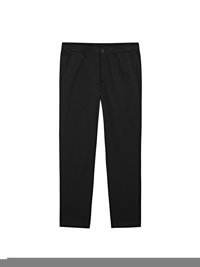 Хлопковые брюки в зауженном крое из смеси тканей