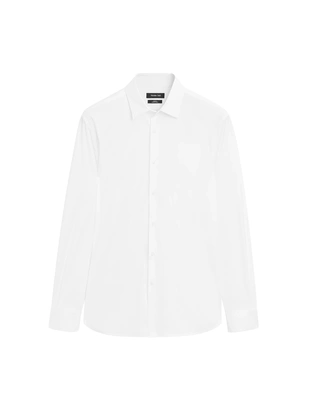 Рубашка приталенного кроя с эластичной тканью- Заказать в России