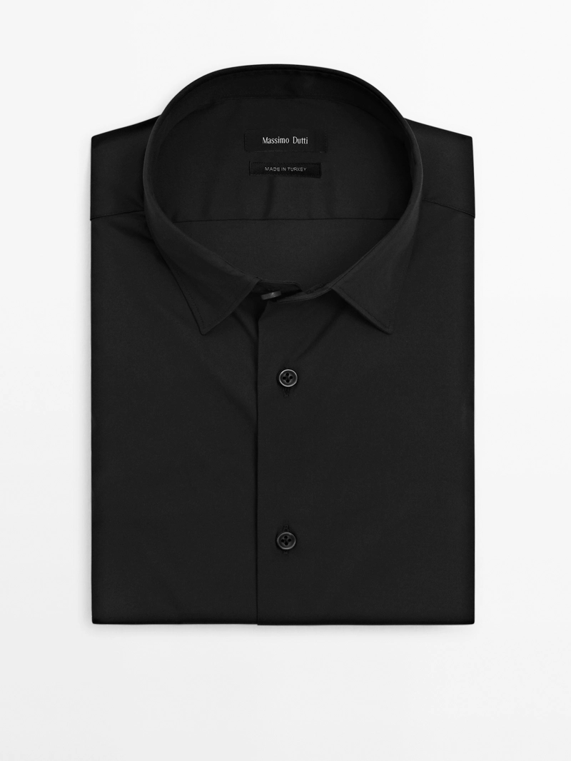 Рубашка slim fit с эластичностью