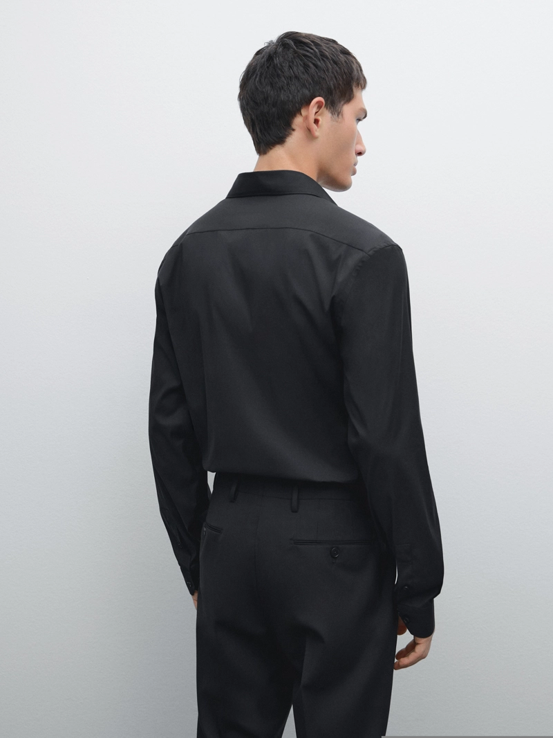 Рубашка slim fit с эластичностью
