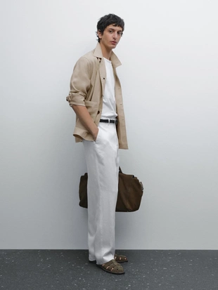 Купить Massimo Dutti Легкие брюки из 100% льна