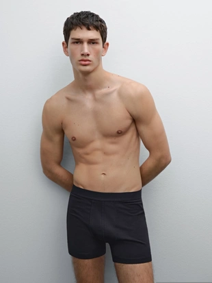 Хлопковые трусы-боксеры из смесового материала- Заказать в России